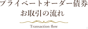 プライベートオーダー債券のお取引の流れ